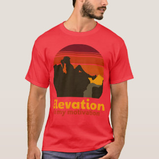 Rock Climbing Elevation Motivation retro T Shirt
