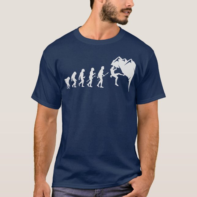 Rock Climbing Evolution vän T Shirt (Framsida)