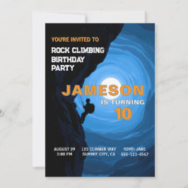 Rock Climbing Födelsedagsinbjudan Inbjudningar