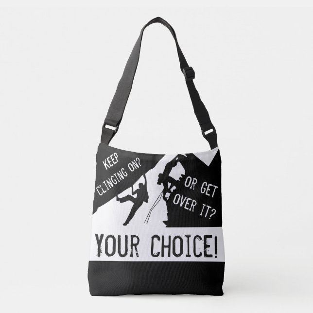 Rock Climbing - Keep Clinging On Or Get Over It? Axelväska (Framsida)