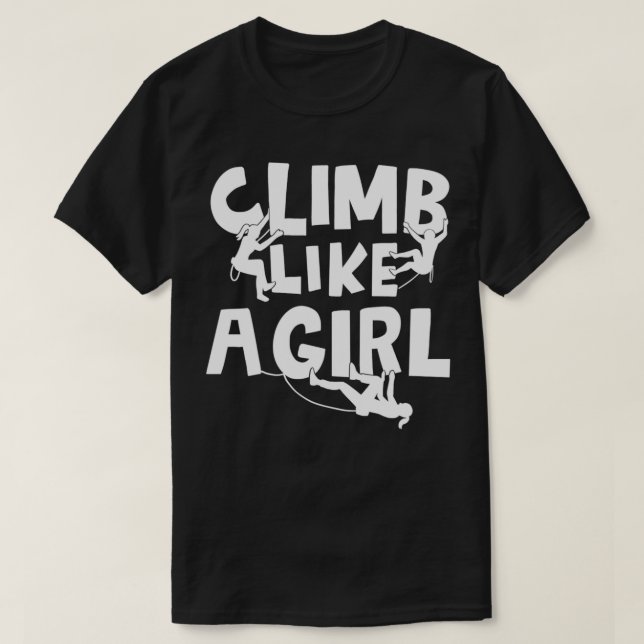 Rock Climbing Mountain Climber Gift Pullover  T Shirt (Design framsida)