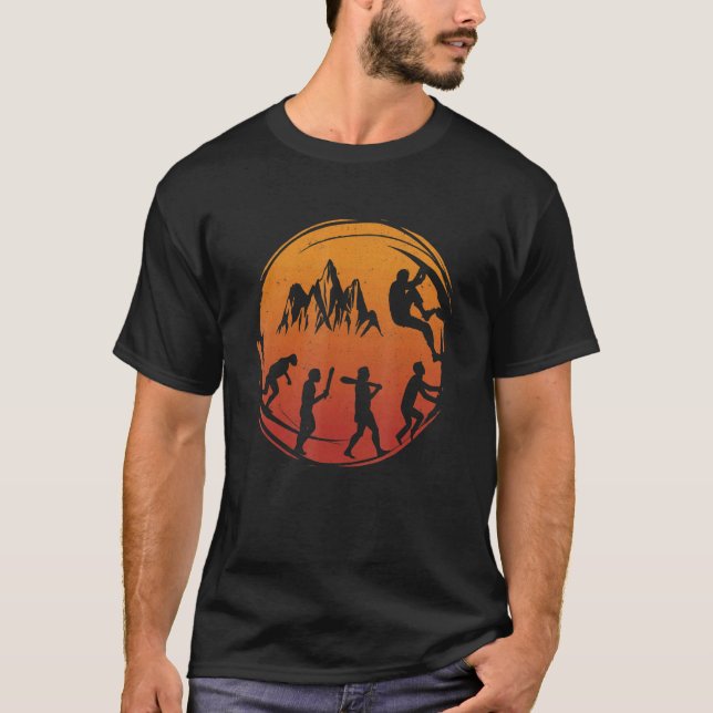 Rock Climbing  Mountain Climber T Shirt (Framsida)