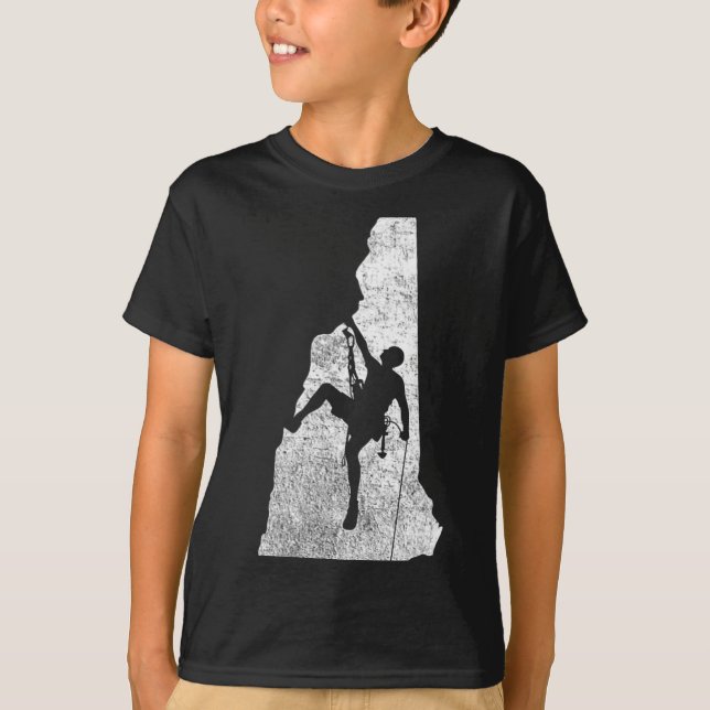 Rock Climbing - New Hampshire Rock Climbing Shirt  T Shirt (Framsida)