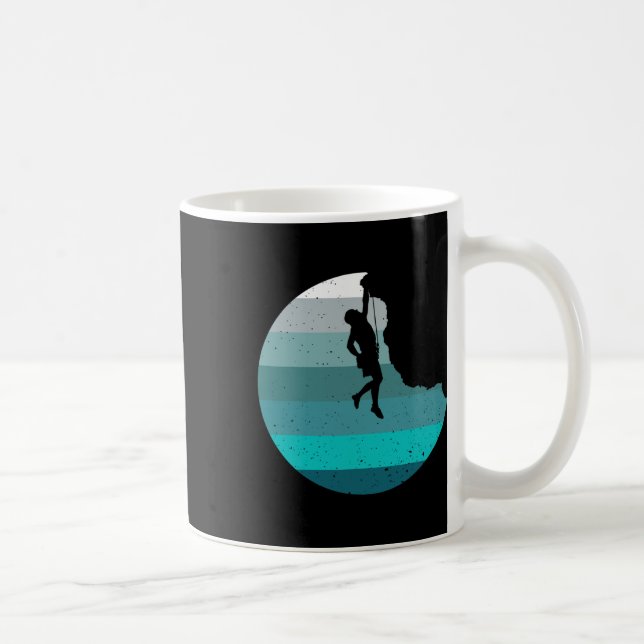 Rock Climbing Retro Bouldering Climber Vintage Sty Kaffemugg (Höger)