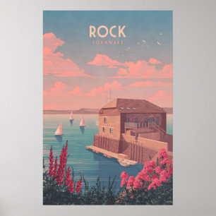 Rock Cornwall Resemaljeringsaffisch Poster