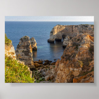 Rock formations in Algarve Poster