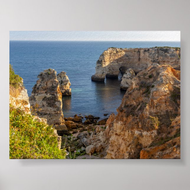 Rock formations in Algarve Poster (Framsidan)