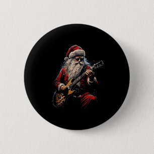 Rock Gitarr Tomte Spelar Gitarr - Rolig Jul Knapp