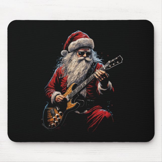 Rock Gitarr Tomte Spelar Gitarr - Rolig Jul Musmatta (Framsidan)