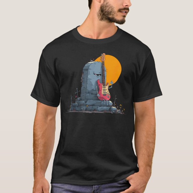 Rock Gravestone With Electric T Shirt (Framsida)
