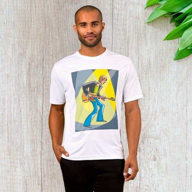 Rock Guitarist 70s Style Musician T Shirt (Skapare uppladdad)
