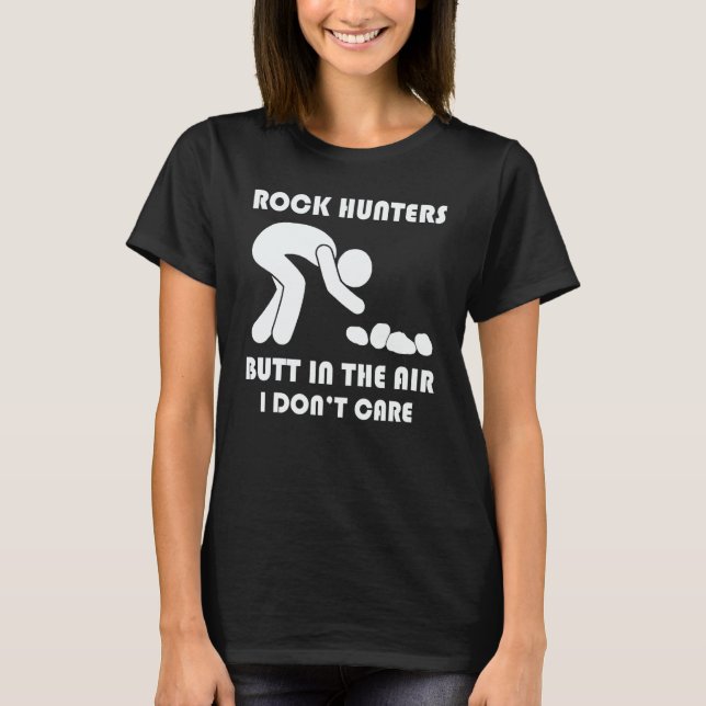 Rock Hunter Butt In The Air I Don't Care   T Shirt (Framsida)