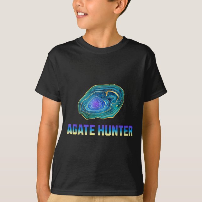 Rock Hunting Rock Collector Agate Geology Agate Hu T Shirt (Framsida)