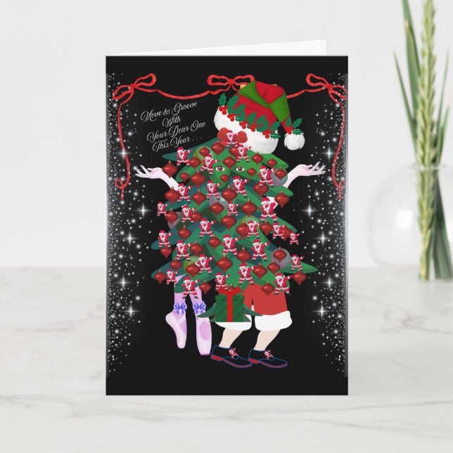 Rock-in Around The Christmas Tree Greeting Card Kort (Framsida)