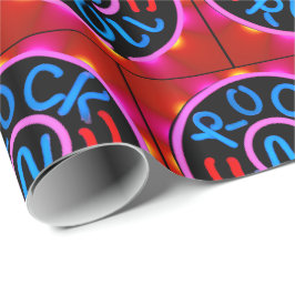 Rock in Roll Music Neon Sign Loft Loft Wrapping Pa Presentpapper