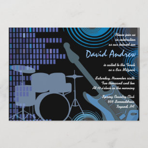 Rock in Roll Musical Pub Bat mitzvah inbjudan
