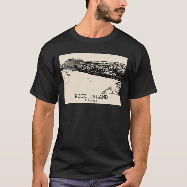 Rock Island Illinois T Shirt (Framsida)