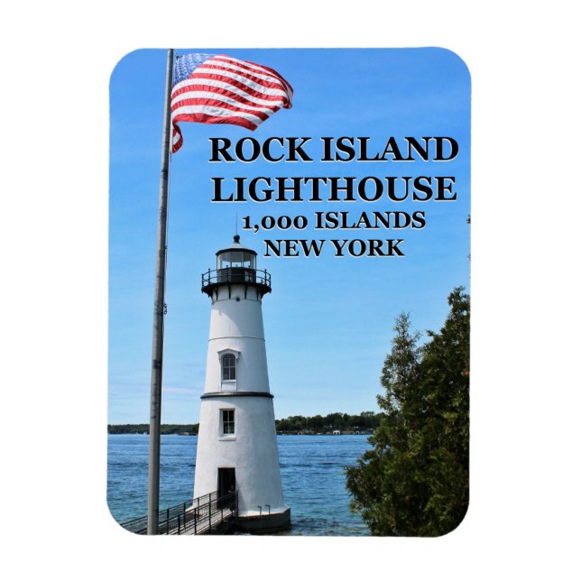 Rock Island Lighthouse, New York Flexmagnet Magnet (Vertikal)