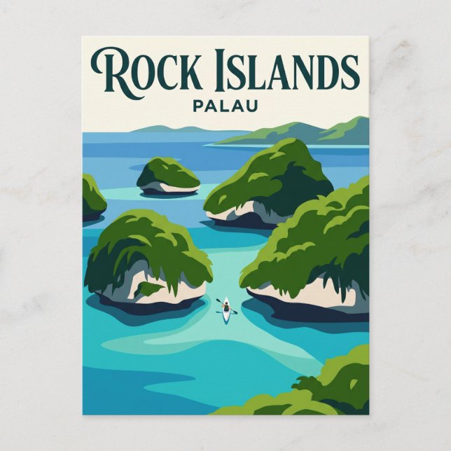 Rock Islands Palau Vykort (Framsida)