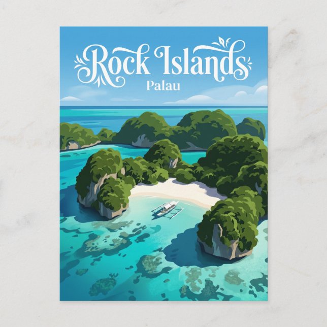 Rock Islands Palau Vykort (Framsida)