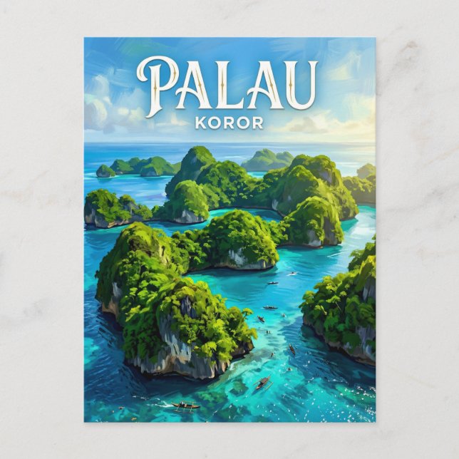Rock Islands Palau Vykort (Framsida)