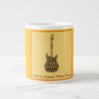 Rock Legends Guitar Typography Mug Jumbo Mugg