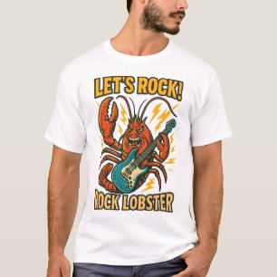 Rock Lobster Gitarr Tecknad Design T Shirt