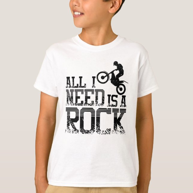 Rock Moto Trial Bike T Shirt (Framsida)