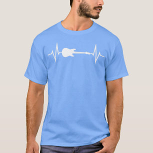 Rock musik Älskare Electric Guitar Heartslag 2766 T Shirt