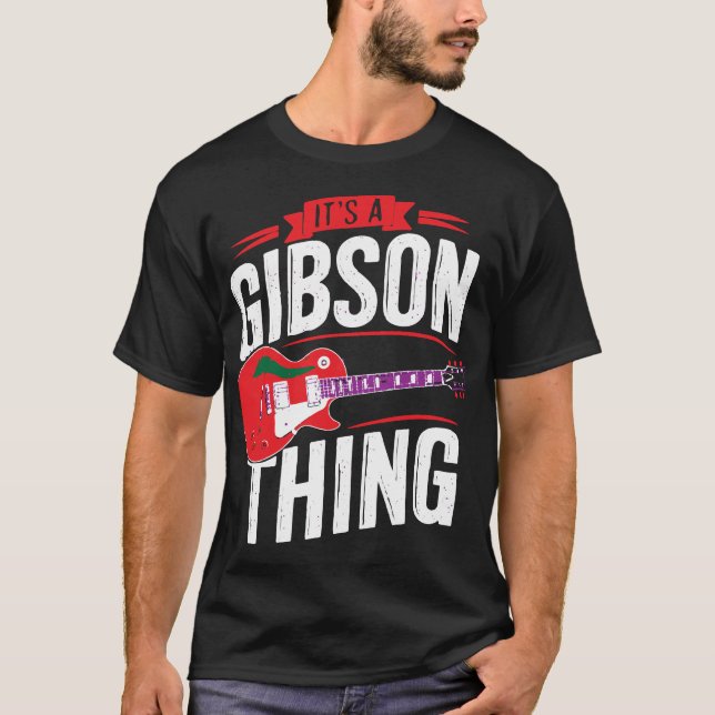 Rock musik Älskare Tee - Gibson Inspired Design (Framsida)