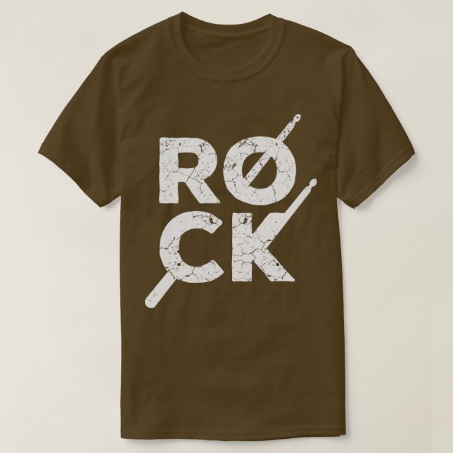 Rock musik Drummer T Shirt (Design framsida)