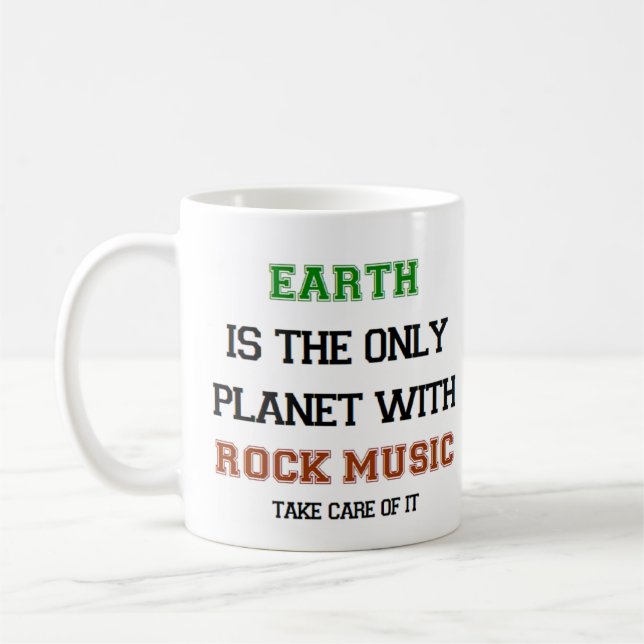 rock musik, endast jord kaffemugg (Vänster)