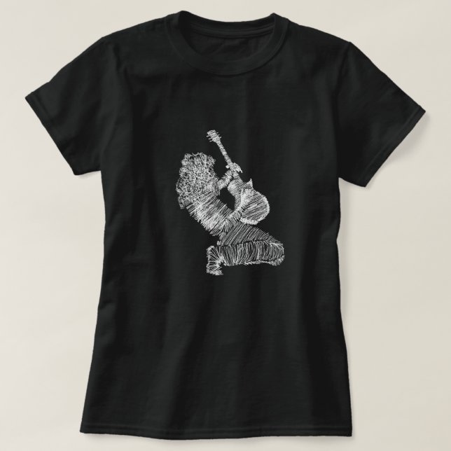Rock musik Guitar Player T-Shirt (Design framsida)