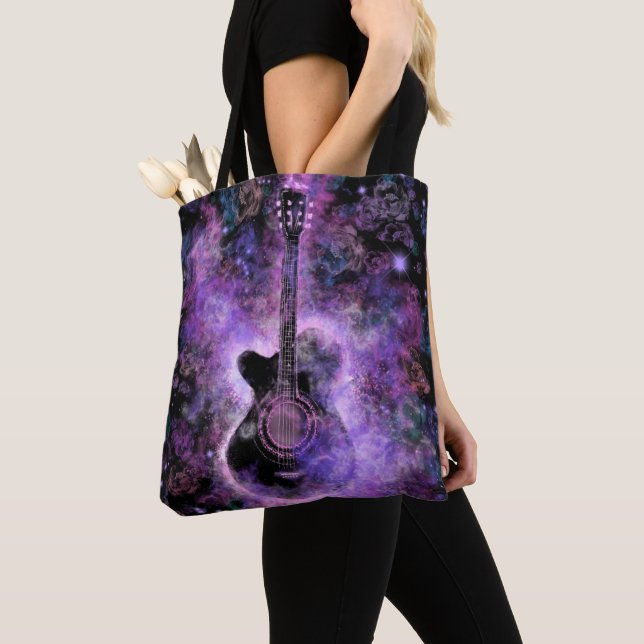 Rock musik Guitar Tote bags Tygkasse (Närbild)