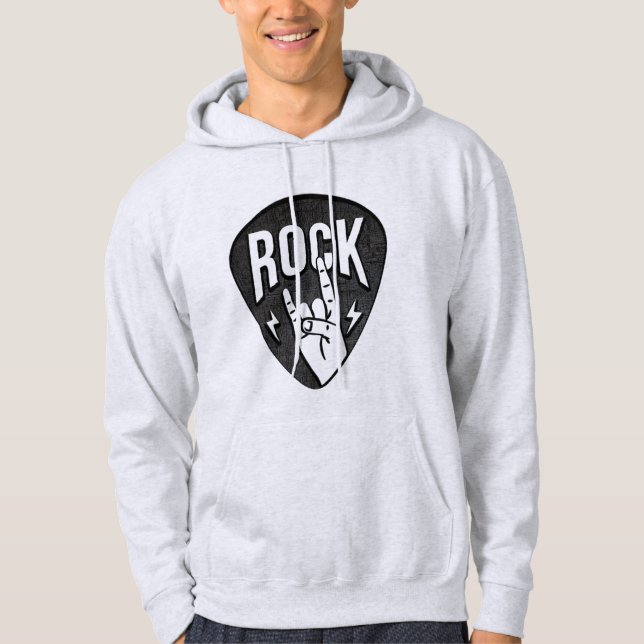 Rock musik Logotyp T-Shirt Hoodie (Framsida)