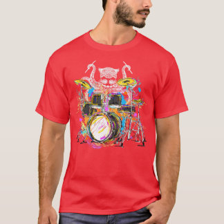 Rock musik Octopus Drummer T Shirt