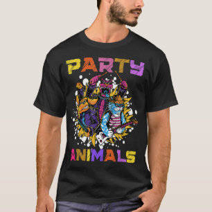 Rock musik Rave Cat Hund Band Party Animal Youth C T Shirt