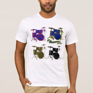 rock musik snyggt för trumummer tee