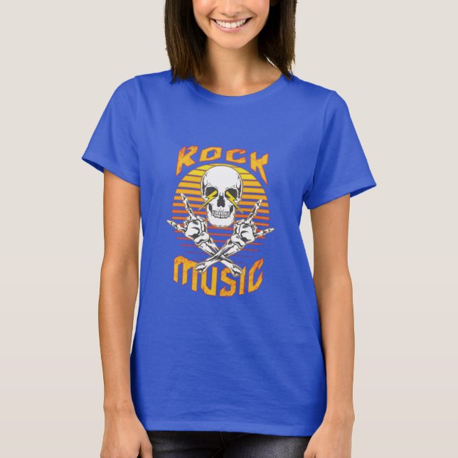 Rock musik t shirt (Framsida)