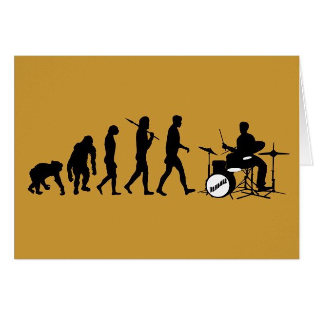 Rock musikhandelsresanden och Jazz Dubstep trummar Hälsningskort (Framsidan Horizontal)