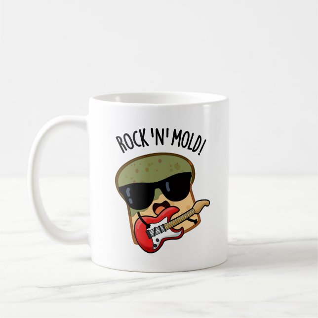 Rock n Mold Roligt Bröd Skämt  Kaffemugg (Vänster)