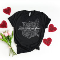 Rock n Roll Black Monochromatic Blommigt