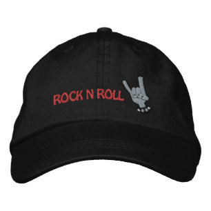 ROCK N ROLL Broderad Hatt Keps