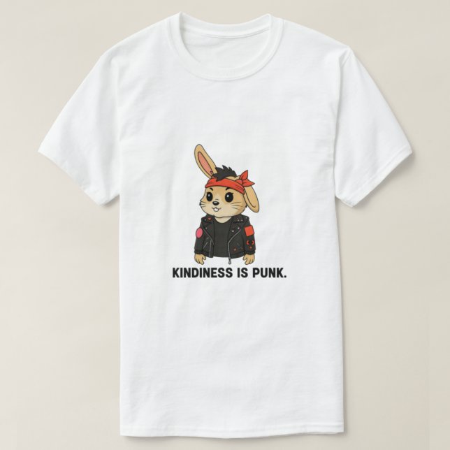 Rock ’n’ Roll Bunny – Cute but Wild T-Shirt (Design framsida)