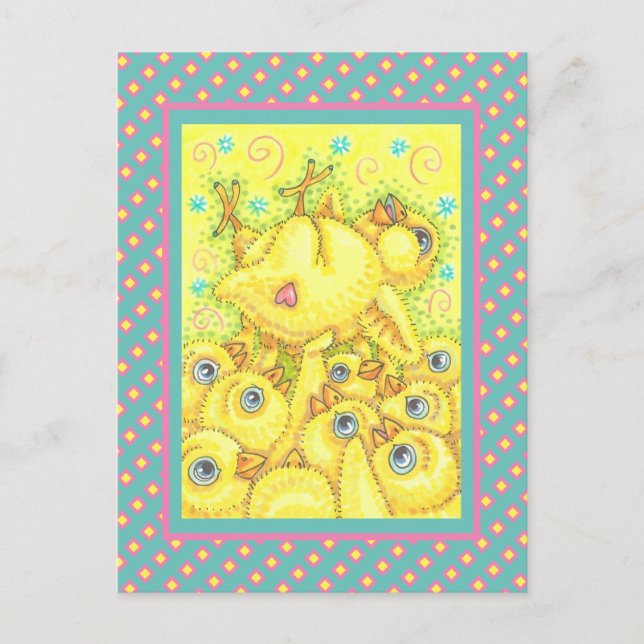 ROCK N ROLL CHICK, PÅSK VÅR MOSH PIT POSTCARD VYKORT (Framsida)