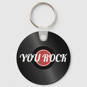 Rock N Roll Classic Vinyl Record Nyckelring