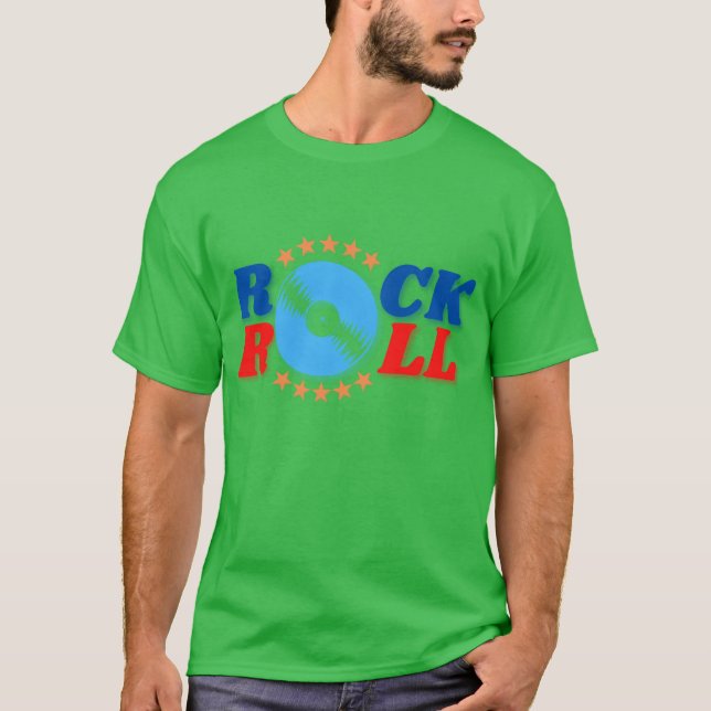 ROCK N ROLL DISCO tjej T Shirt (Framsida)