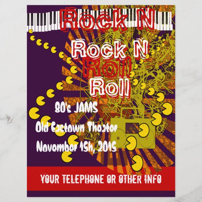 Rock N Roll Flyer 80s Sylt (Framsidan)