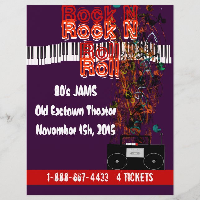 Rock N Roll Flyer 80s Sylt (Framsidan)