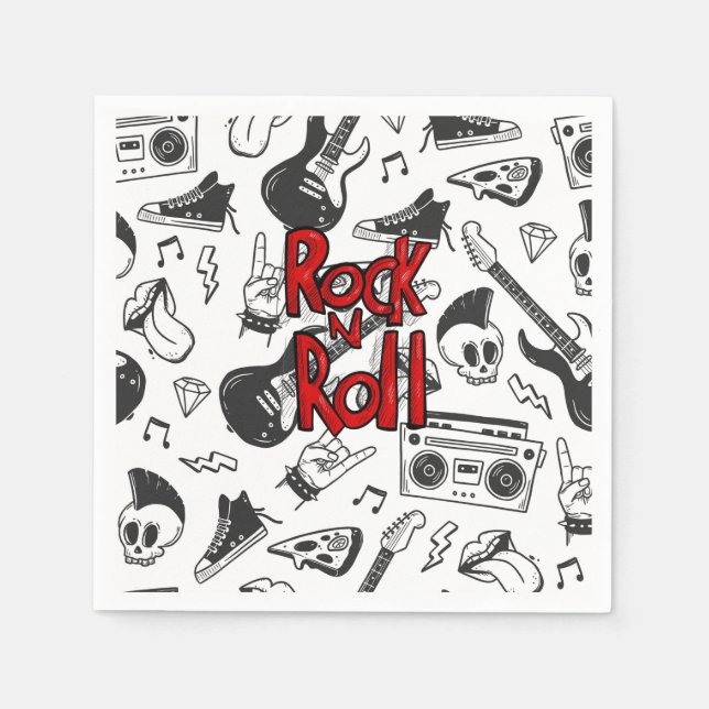 Rock N Roll Forever Pappersservett (Framsidan)